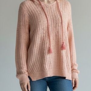 Blush Pink Women's Knit Hoodie